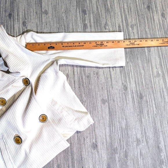 Women's Yansi Fugel Winter White Corduroy Pattern‎ Jacket/Blazer | Size M - Picture 8 of 8